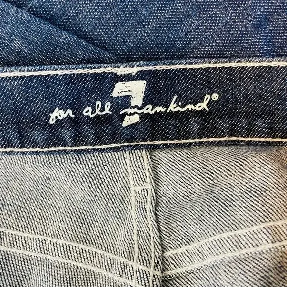 7FAM blue Colette straight leg preppy jeans 31 - Picture 6 of 7